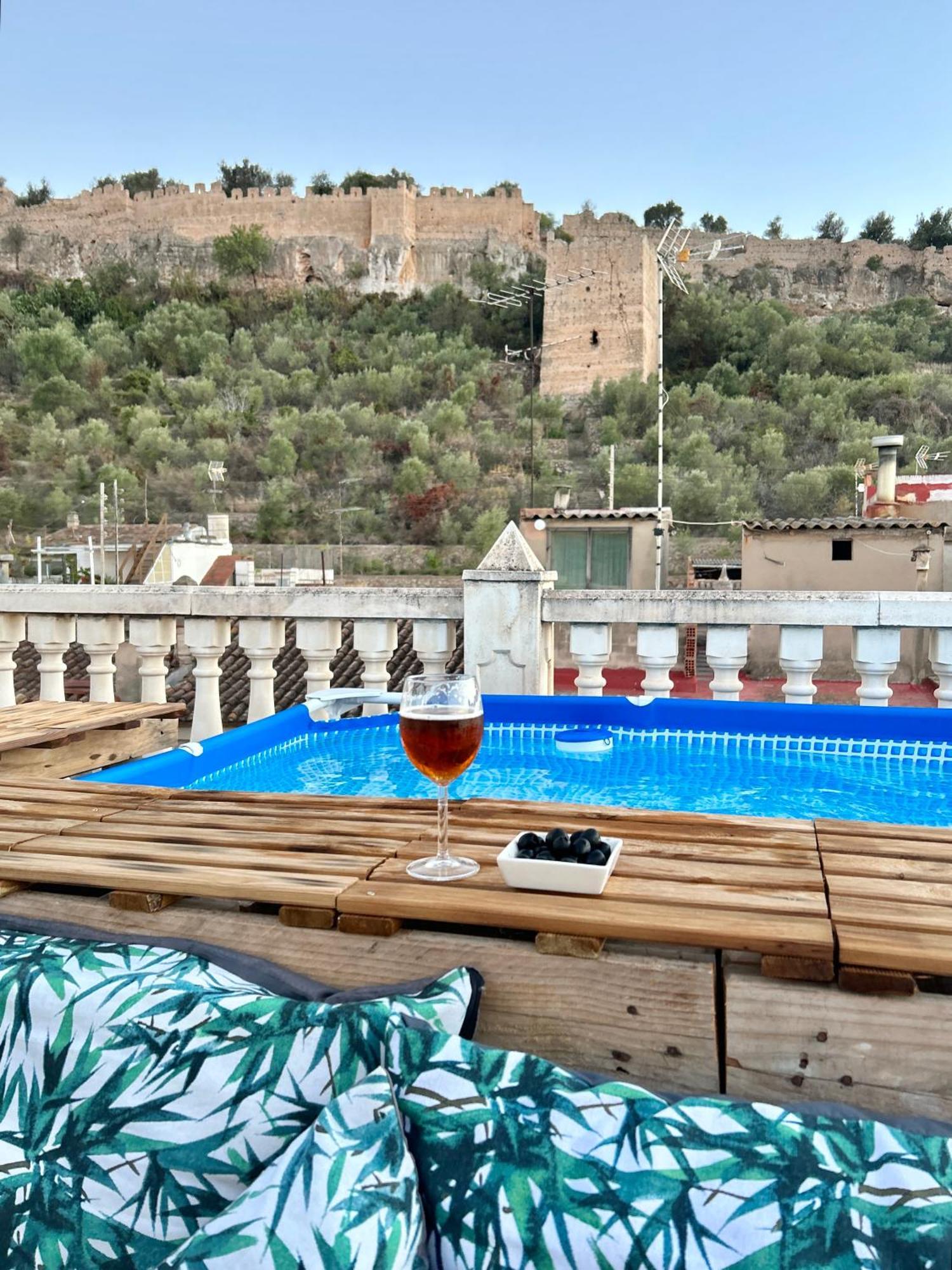 Casa Con Jacuzzi Y Piscina Con Vistas Al Castillo Corbera de Alcira Exterior foto
